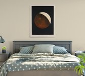 Partial Eclipse of the Moon, Étienne Léopold Trouvelot - Foto op Canvas - 30 x 40 cm