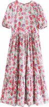 Emilie Scarves - Lange jurk - bloemenprint - korte mouwen
