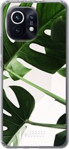 6F hoesje - geschikt voor Xiaomi Mi 11 -  Transparant TPU Case - Tropical Plants #ffffff
