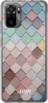 6F hoesje - geschikt voor Xiaomi Redmi Note 10 Pro -  Transparant TPU Case - Colour Tiles #ffffff