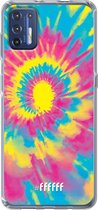 6F hoesje - geschikt voor Motorola Moto G9 Plus -  Transparant TPU Case - Psychedelic Tie Dye #ffffff