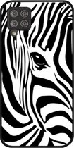 ADEL Siliconen Back Cover Softcase Hoesje voor Samsung Galaxy A12/ M12 - Zebra Wit