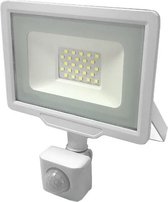 Outdoor LED-projector 20W IP65 wit met schemering bewegingsdetector - - Blanc Froid 6000k - 8000k