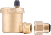 EnergyBy automatische ontluchter 3/8inch met zijaansluiting en afsluitklep/serviceklep