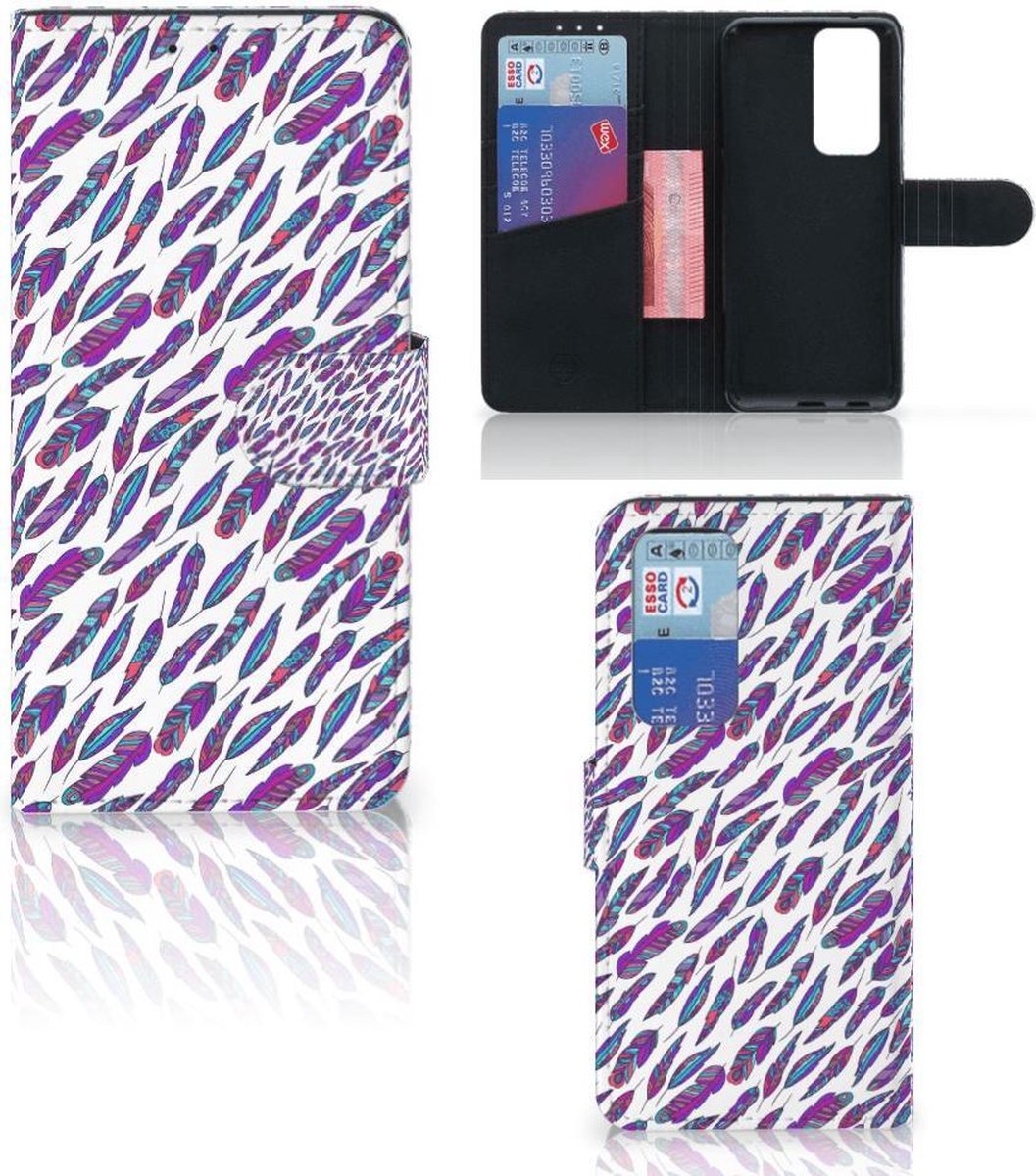 OPPO Find X3 Neo 5G Telefoon Hoesje Feathers Color