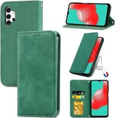 Voor Samsung Galaxy A32 4G Retro Skin Feel Business Magnetische Horizontale Flip Leather Case Met Houder & Kaartsleuven & Portemonnee & Fotolijst (Groen)