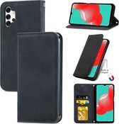 Voor Samsung Galaxy A32 4G Retro Skin Feel Business Magnetische Horizontale Flip Leather Case Met Houder & Kaartsleuven & Portemonnee & Fotolijst (Zwart)