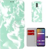 Voor LG Stylo 5 Cloud Fog Pattern Horizontal Flip Leather Case met Houder & Kaartsleuf & Portemonnee (Mintgroen)