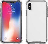 Schokbestendig TPU-frame + acryl achterpaneel beschermhoes voor iPhone XR (grijs)