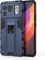 Voor Geschikt voor Xiaomi Mi 11 Ultra Supersonic PC + TPU schokbestendige beschermhoes met houder (donkerblauw)