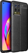 Voor OPPO Realme 8 Litchi Texture TPU schokbestendig hoesje (zwart)