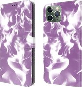 Cloud Fog Pattern Horizontale Flip lederen hoes met houder & kaartsleuf & portemonnee voor iPhone 11 Pro (paars)