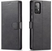 Voor Samsung Galaxy A82 LC.IMEEKE Kalfs textuur horizontale flip lederen tas, met houder & kaartsleuven en portemonnee (zwart)