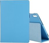 Voor Lenovo Tab 4 10 Plus (TB-X704) / Tab 4 10 (TB-X304) Litchi-textuur Effen kleur Horizontale flip lederen tas met houder en pengleuf (hemelsblauw)