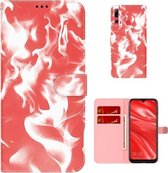Voor Huawei Enjoy 9s Cloud Fog Pattern Horizontal Flip Leather Case met Houder & Card Slot & Wallet (Rood)