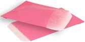 Fournituren zakjes 10x16 cm roze
