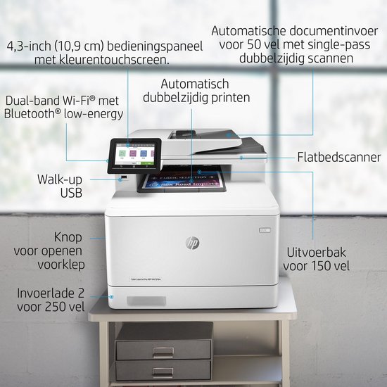 HP Color LaserJet Pro MFP M479fdw - Multifunctionele printer - HP
