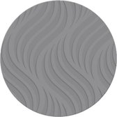 Ronde placemat grijs met wave patroon 37 cm - Placemats/onderleggers - Tafeldecoratie