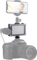 PULUZ Pocket 96 LEDs 860LM Professionele fotografie Video- en fotostudioverlichting met witte en oranje magneetfilters Lichtpaneel voor Canon, Nikon, DSLR-camera's