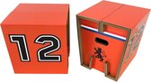Cartoseat Fold Oranje / kartonnen krukje / kartonnen kruk / Olympische Spelen / bijzettafel / nachtkastje / kruk / krukje