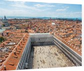 De rode daken en het San Marcoplein van Venetië - Foto op Plexiglas - 90 x 60 cm