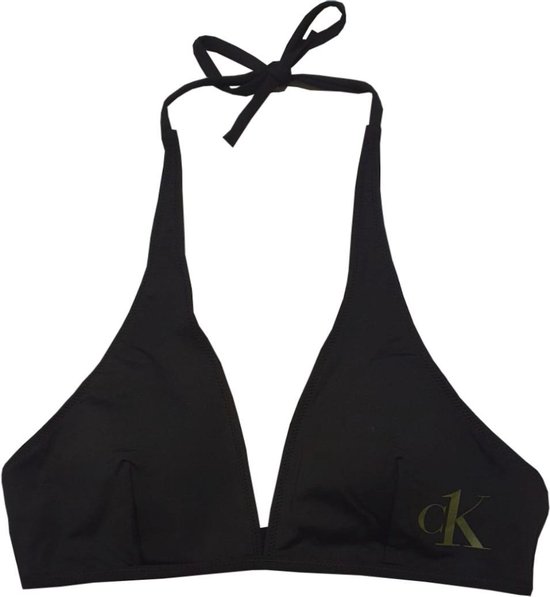 Calvin Klein Halter Neck bikini top dames zwart