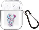 AirPods hoesjes van By Qubix - AirPods 1/2 hoesje Painting series - hard case - Olifant - Schokbestendig