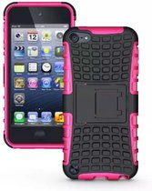 GadgetBay Shockproof roze iPod Touch 5 6 7 hoesje standaard case cover