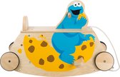 Figurine à tirer + tour sur bois - Cookie Monster - Sesame Street toys - Jouets en bois à partir d'un an - FSC®
