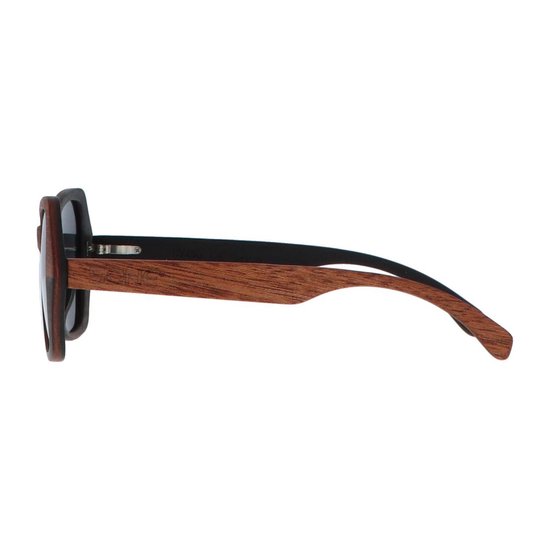 5one® Lucca XL 2-tone - Sapeli en ebony houten zonnebril voor dames van 5one® — afbeelding 5