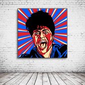 Pop Art Little Richard Canvas - 80 x 80 cm - Canvasprint - Op dennenhouten kader - Geprint Schilderij - Popart Wanddecoratie