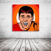 Lloyd Christmas aka Jim Carrey Pop Art Canvas - 90 x 90 cm - Canvasprint - Op dennenhouten kader - Geprint Schilderij - Popart Wanddecoratie