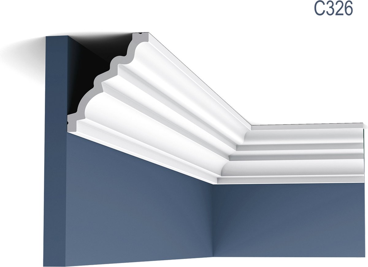 Kroonlijst Orac Decor C326 LUXXUS MANOIR Sierlijst Lijstwerk tijdeloos klassieke stijl wit 2 m