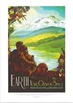 Earth Oasis in Space (Visions of the Future), NASA/JPL - Foto op Forex - 30 x 40 cm