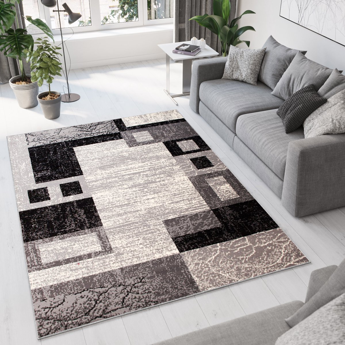 Tapiso Dream Vloerkleed Grijs Woonkamer Modern Laagpolig Tapijt Maat- 180x250