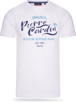 Pierre Cardin - Heren Tee SS Original Shirt - Wit - Maat XXL