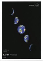 Earth Phases from Tranquility Base on the Moon (B), NASA Science - Foto op Posterpapier - 50 x 70 cm (B2)