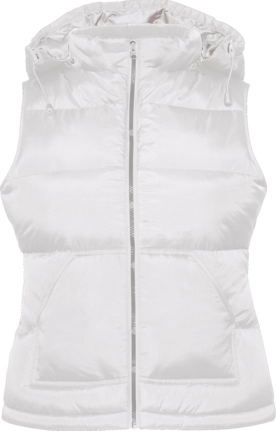 B&C Femmes / Dames Zen + Bodywarmer / Gilet Imperméable À Capuche (Wit)