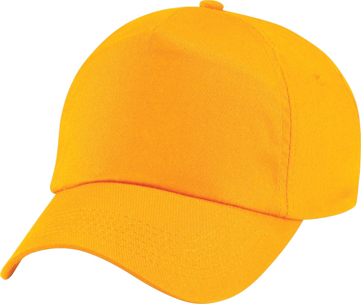 Beechfield Uniseks Effen Originele  Baseball Cap met 5 panelen (Goud)