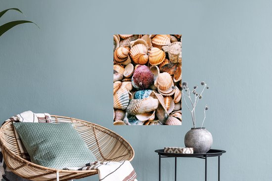 Sticker Muursticker Coquillages - Coquillages de Grèce - 30x40 cm - Film adhésif autocollant - Sticker mural repositionnable