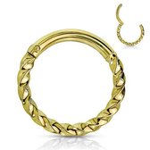 Piercing high quality twisted gold plated 1.2x8