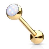Tongpiercing Illuminating gold plated