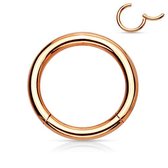 piercing ring high quality 0.8 x 8mm rose gold plated