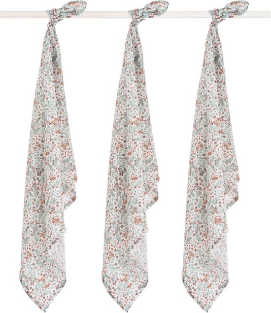 Jollein - Baby Hydrofiel Washandje Bloom - Katoen - 3 Stuks - 15x70cm van Jollein — afbeelding 5
