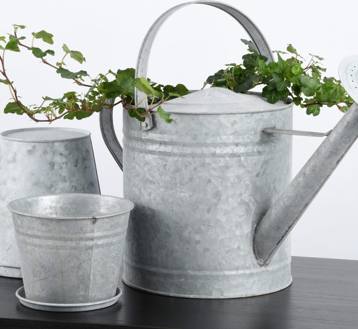 Oud zink bloempot 12 cm