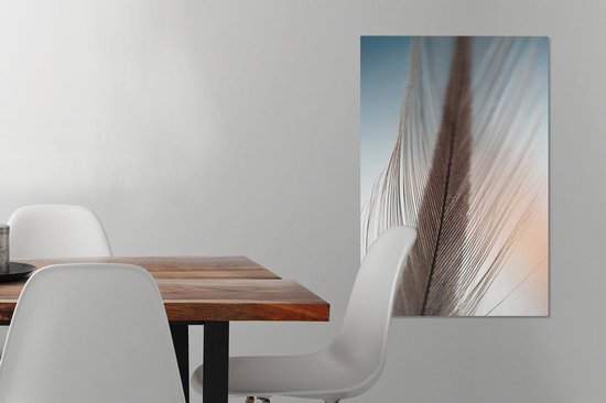 Tableau sur Toile Gros plan d'une Plume - 40x60 cm - Décoration murale