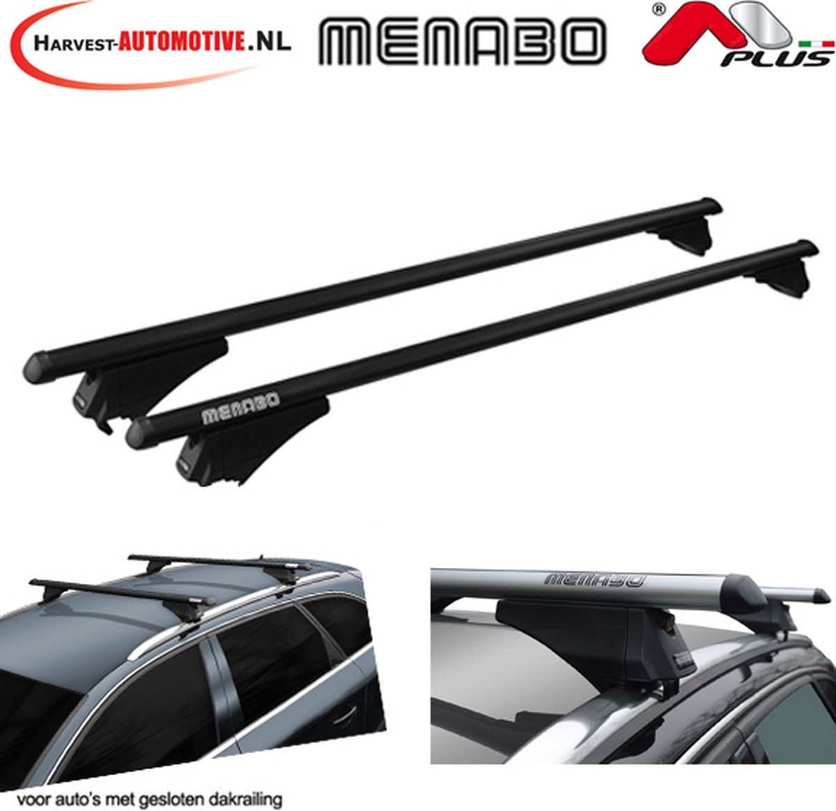 Menabo Tiger XL Zwart dragers 135cm