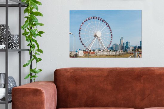 Grande roue en toile Honk Kong 2cm 90x60 cm - Tirage photo sur toile (Décoration murale salon / chambre)