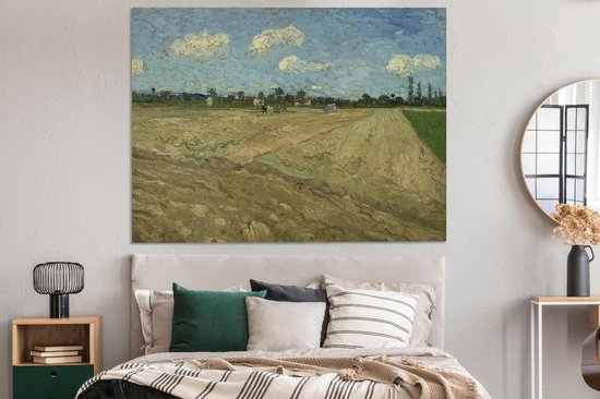 Peintures sur toile - Champs labourés - Vincent van Gogh - 160x120 cm - Décoration murale XXL