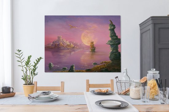 Peinture à l'huile 120x90 cm - Tirage photo sur toile (Décoration murale salon / chambre)